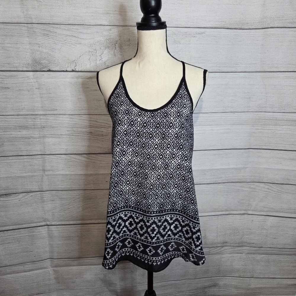Iz Byer Black and White Camisole, Size L